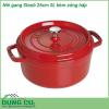 Nồi gang Staub 26cm 5L kèm xửng hấp được mệnh danh là chiếc nồi tốt nhất để làm món hầm kho và hấp Với thiết kế cực thời trang và đẹp mắt quy trình tráng men majolica ba lớp đặc biệt chất lượng cao giúp cải thiện khả năng chống sốc nhiệt và trầy xước