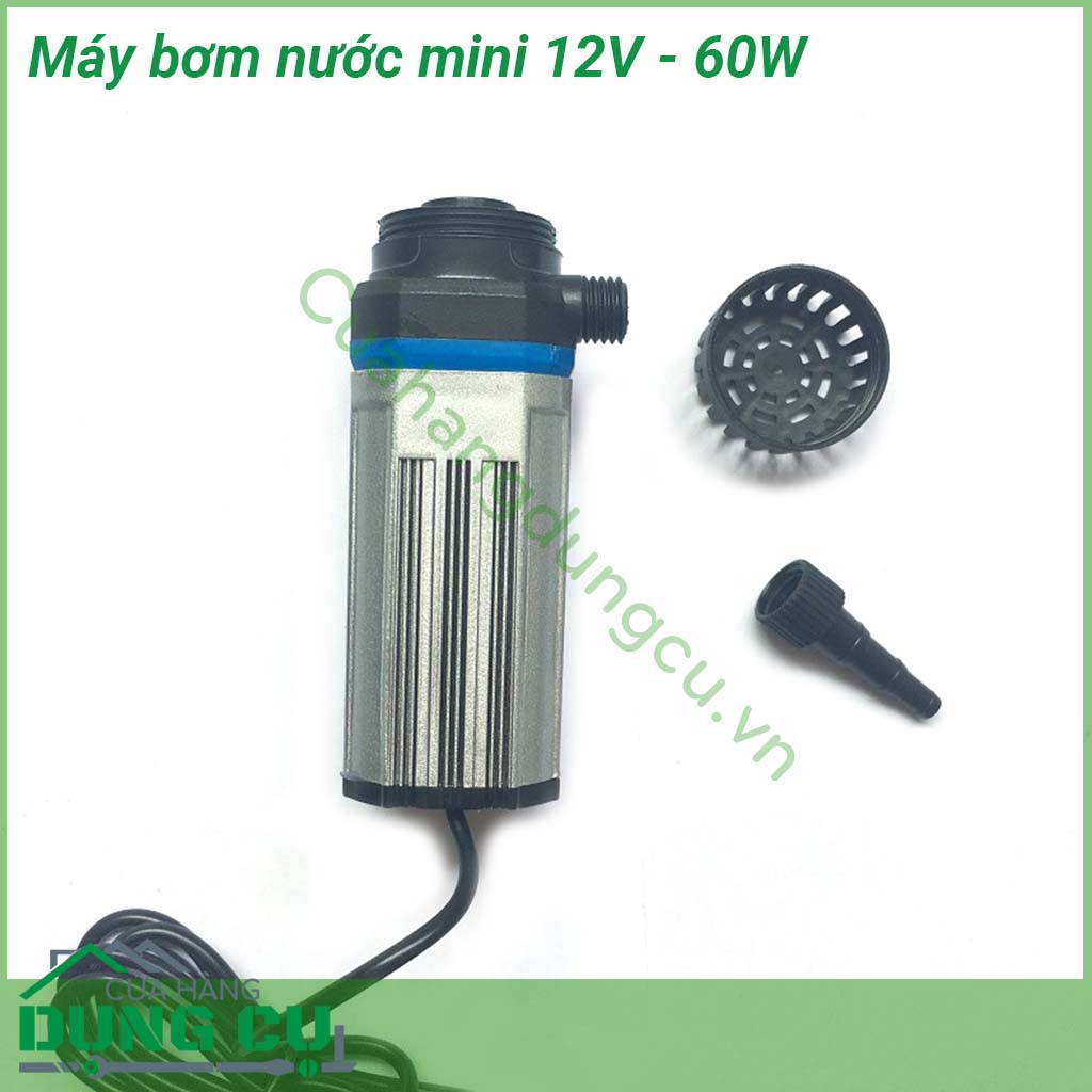 Máy bơm nước mini 12V 60W thiết kế nhỏ gọn dễ dàng sử dụng