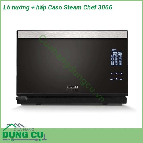 Lò nướng kèm hấp CASO Steam Chef 3066 thiết kế nhỏ gọn màu sắc sang trọng với chức năng nướng và hấp kết hợp giúp bạn tiết kiệm nhiều không gian và thời gian nấu nướng