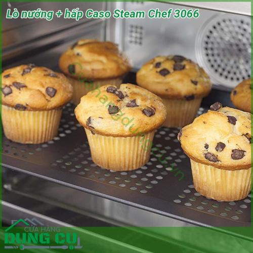 Lò nướng kèm hấp CASO Steam Chef 3066 thiết kế nhỏ gọn màu sắc sang trọng với chức năng nướng và hấp kết hợp giúp bạn tiết kiệm nhiều không gian và thời gian nấu nướng