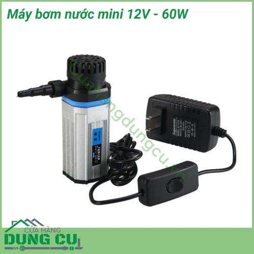 Máy bơm nước mini 12V 60W thiết kế nhỏ gọn dễ dàng sử dụng