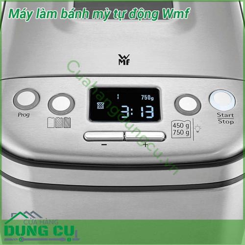 Máy làm bánh mì tự động Wmf kiểu dáng hiện đại và nhỏ gọn với nhiều chương trình chế độ đa dạng máy làm bánh mì WMF mang đến những chiếc bánh thơm lừng cho gia đình bạn