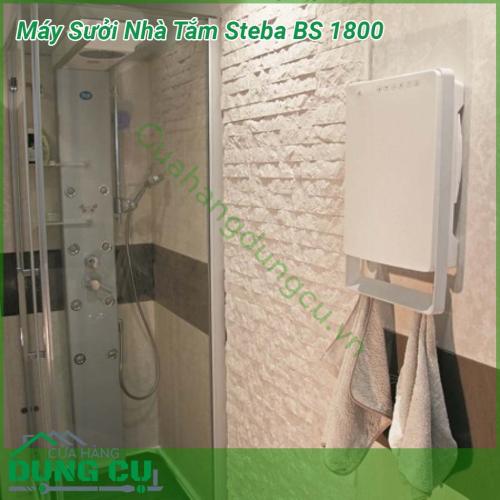 Máy sưởi nhà tắm Steba BS 1800 thiết kế khối hộp nguyên chiếc  vận hành êm ái độ ồn thấp tạo cảm giác dễ chịu thoải mái cho người dùng