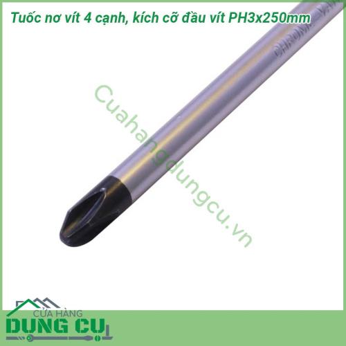 Tuốc nơ vít 4 cạnh Kouritsu PH3x250mm được làm từ chất liệu cao cấp Thép mạ crôm vanadium được xử lý nhiệt chân không đảm bảo hiệu suất sử dụng ổn định  Tay cầm được làm bằng vật liệu PP + TPR cảm giác tay thoải mái đặc biệt chống trơn trượt khi sử dụng