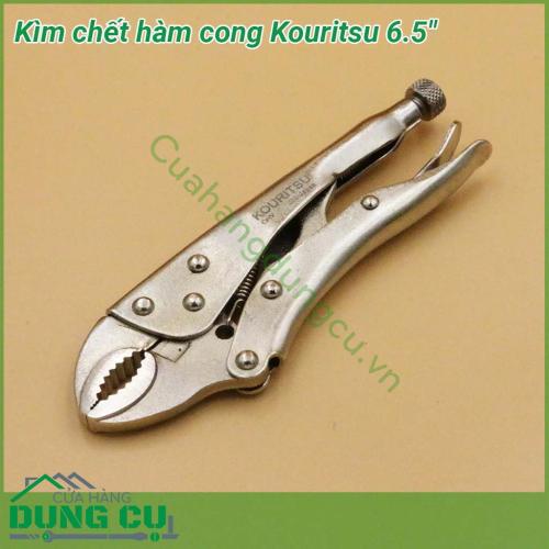 Kìm chết hàm cong Kouritsu 6 5 inch được tinh luyện từ thép hợp kim cứng mũi và răng kìm khỏe tay cầm vừa tay rất chắc chắn dễ thao tác