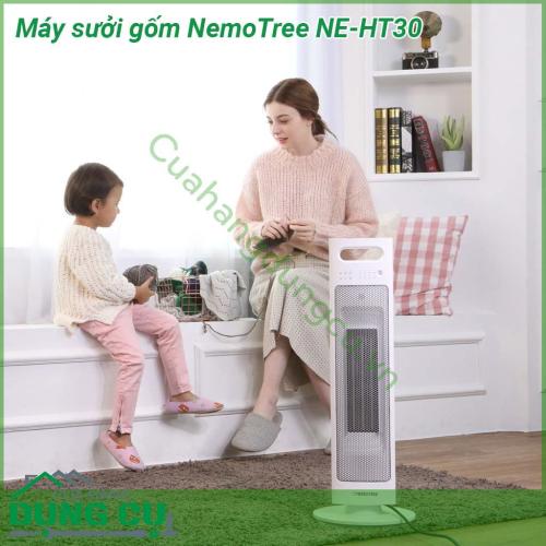 Máy sưởi gốm NemoTree NE-HT30 thiết kế màu trắng trang nhã tinh tế nhỏ gọn Cảm biến nhiệt thông minh máy sưởi làm ấm nhanh  nhiều chức năng thông minh chế độ cảm biến phát hiện cơ thể người hỗ trợ hẹn giờ thiết bị vận hành tiết kiệm điện năng