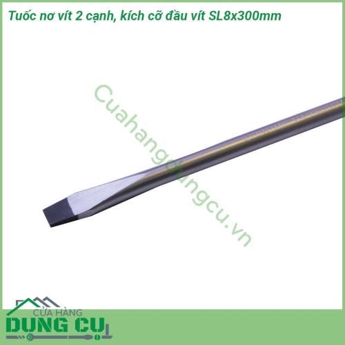 Tua vít 2 cạnh kích cỡ đầu vít SL8X300 thiết kế nhỏ gọn trọng lượng nhẹ dễ dàng cho việc mang theo sử dụng hoặc cất vào trong hộp đồ nghề  Màu sắc bắt mắt kiểu dáng đẹp hiện đại