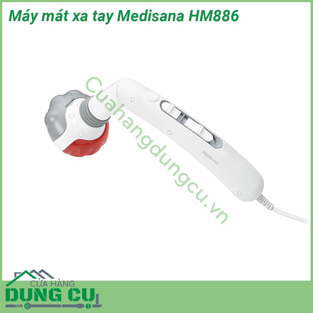 Máy mát xa tay Medisana HM886 một sản phẩm chăm sóc sức khỏe và giảm sự mệt mỏi sau một ngày làm việc căng thẳng với những tính năng độc đáo kiểu dáng hiện đại đã làm hài lòng đối với người tiêu dùng