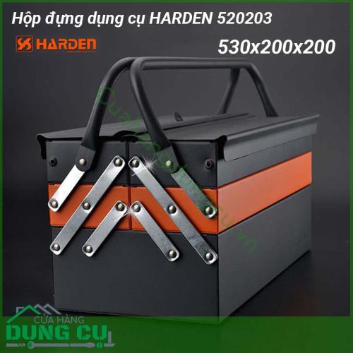 Hộp đựng dụng cụ cao cấpHarden 520203 được làm bằng thép chịu tải trọng cao Sơn tĩnh điện cao cấp chống chày xước chống rỉ chống ăn mòn bởi dung môi của môi trường sinh ra