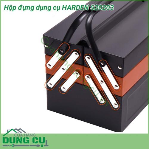 Hộp đựng dụng cụ cao cấpHarden 520203 được làm bằng thép chịu tải trọng cao Sơn tĩnh điện cao cấp chống chày xước chống rỉ chống ăn mòn bởi dung môi của môi trường sinh ra