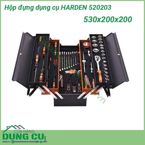 Hộp đựng dụng cụ cao cấpHarden 520203 được làm bằng thép chịu tải trọng cao Sơn tĩnh điện cao cấp chống chày xước chống rỉ chống ăn mòn bởi dung môi của môi trường sinh ra