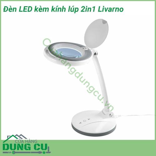 Đèn Led kèm kính lúp 2in1 Livarno đa năng vừa có đèn led chiếu sáng vừa có kính lúp giúp bạn nhìn rõ chi tiết hơn là trợ thủ đắc lực cho bạn khi sửa chữa các vật dụng kích thước nhỏ