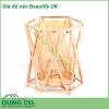 Giá để nến Beautify UK xinh xắn khung inox mạ vàng hồng bên trong là cốc thuỷ tinh giúp nến toả ánh sáng rất ấm áp decor nhà cực đẹp