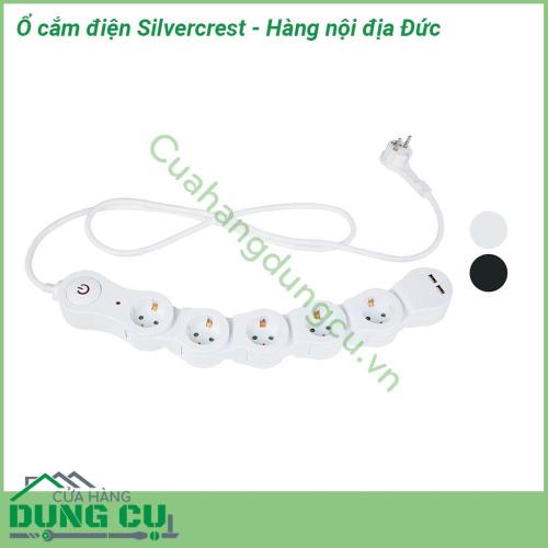 Ổ cắm điện Silvercrest - Hàng nội địa Đức thiết kế thanh lịch kiểu dáng đẹp chất lượng cao Dây điện dài 1 5 mét giúp kết nối với các ổ điện xa Để tròn cong hoặc thẳng đều được rất linh hoạt và tiện ích có cả cổng usb