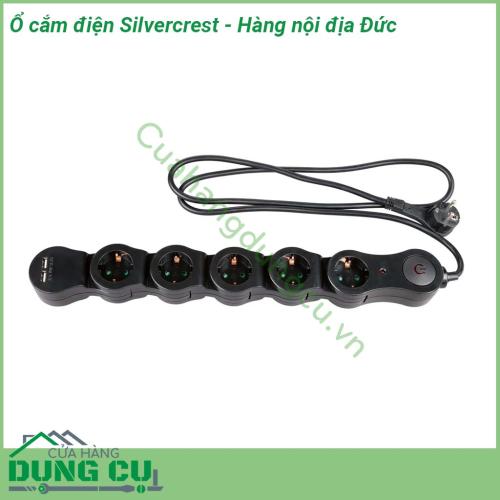 Ổ cắm điện Silvercrest - Hàng nội địa Đức thiết kế thanh lịch kiểu dáng đẹp chất lượng cao Dây điện dài 1 5 mét giúp kết nối với các ổ điện xa Để tròn cong hoặc thẳng đều được rất linh hoạt và tiện ích có cả cổng usb