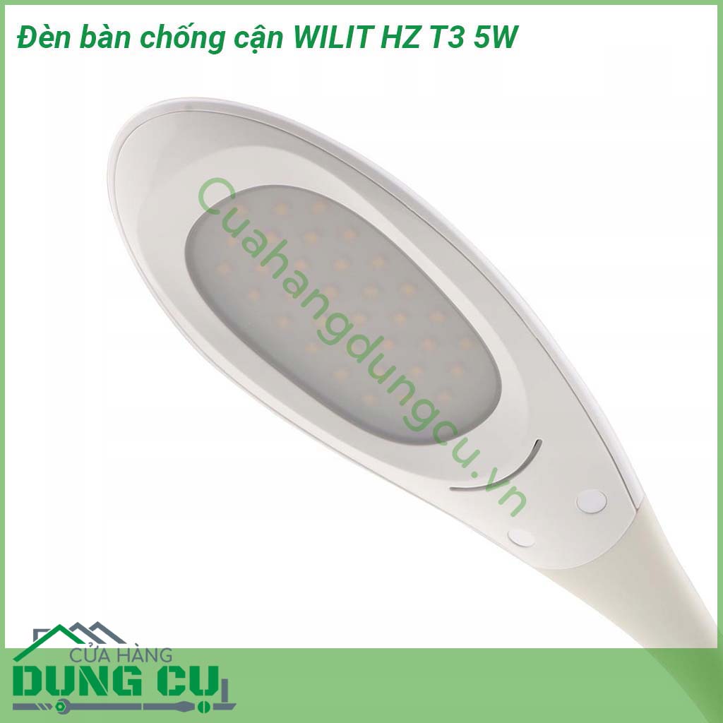 Đèn bàn chống cận WILIT HZ T3 5W có công suất 5W với 5500-6500 hiệu ứng ánh sáng trắng thông qua 34 đèn LED chất lượng cao ánh sáng mềm mại đồng đều