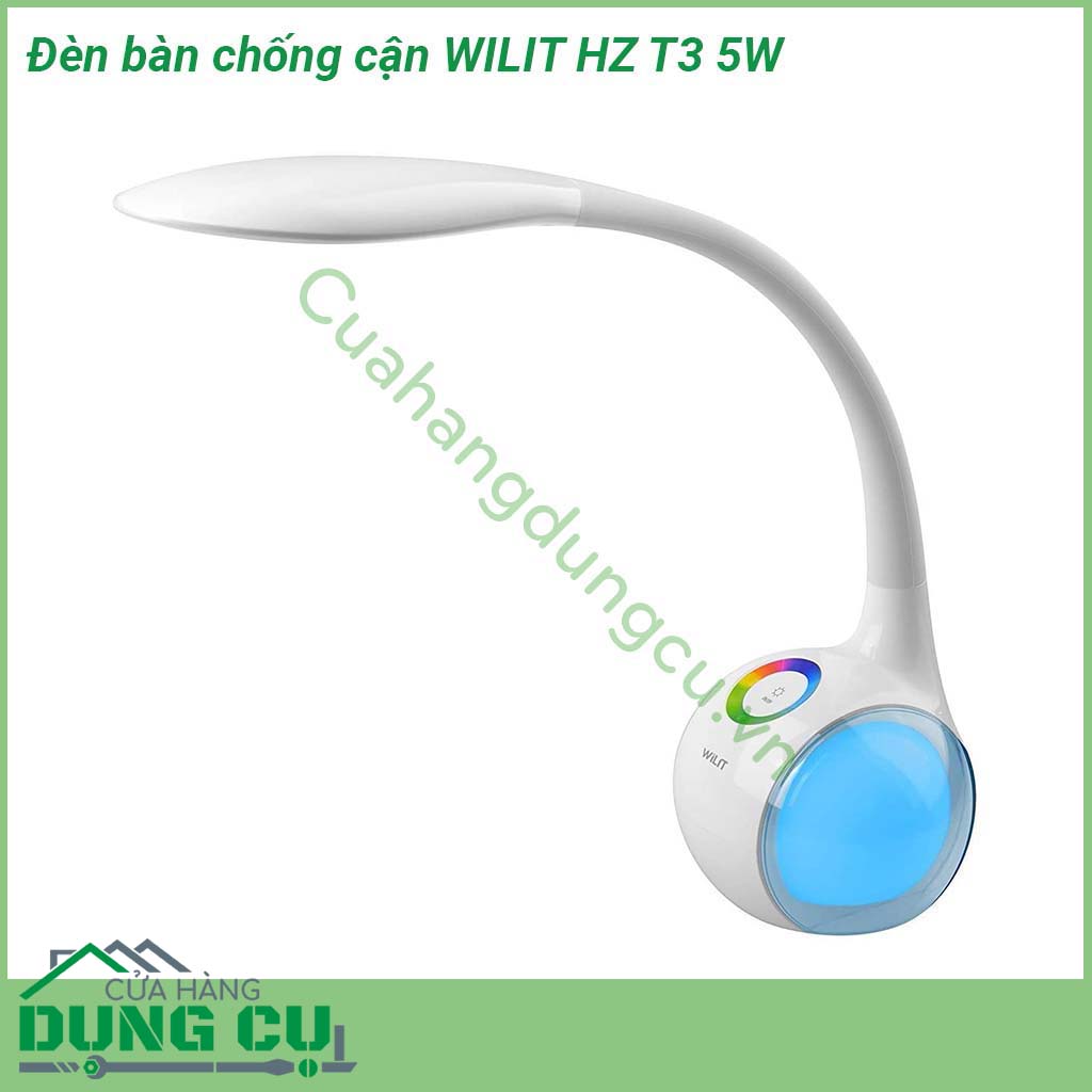 Đèn bàn chống cận WILIT HZ T3 5W có công suất 5W với 5500-6500 hiệu ứng ánh sáng trắng thông qua 34 đèn LED chất lượng cao ánh sáng mềm mại đồng đều