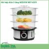 Nồi hấp điện 3 tầng MEDION MD14209 được thiết kế 3 tầng với khả năng hấp được nhiều món 1 lần tiết kiệm thời gian nấu nướng và điện năng  