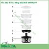 Nồi hấp điện 3 tầng MEDION MD14209 được thiết kế 3 tầng với khả năng hấp được nhiều món 1 lần tiết kiệm thời gian nấu nướng và điện năng  