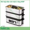 Nồi hấp điện chữ nhật 2 tầng WMF kích thước nhỏ gọn và đẹp mắt trông giống như một chiếc hộp đựng đồ tiện lợi Với chất liệu chính là Margan không gỉ kèm theo đó là nắp thủy tinh cao cấp giúp đảm bảo an toàn cho quy trình nấu nướng của người tiêu dùng