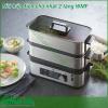 Nồi hấp điện chữ nhật 2 tầng WMF kích thước nhỏ gọn và đẹp mắt trông giống như một chiếc hộp đựng đồ tiện lợi Với chất liệu chính là Margan không gỉ kèm theo đó là nắp thủy tinh cao cấp giúp đảm bảo an toàn cho quy trình nấu nướng của người tiêu dùng