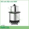 Nồi cơm điện mini đa năng WMF kích thước nhỏ gọn với dung tích là 1 lít  Chất liệu cao cấp an toàn tuyệt đối với sức khỏe người tiêu dùng  Lõi nồi chống dính cao cấp Vung nồi bằng thủy tinh trong suốt dễ quan sát trong lúc nấu ăn quai cầm cách nhiệt