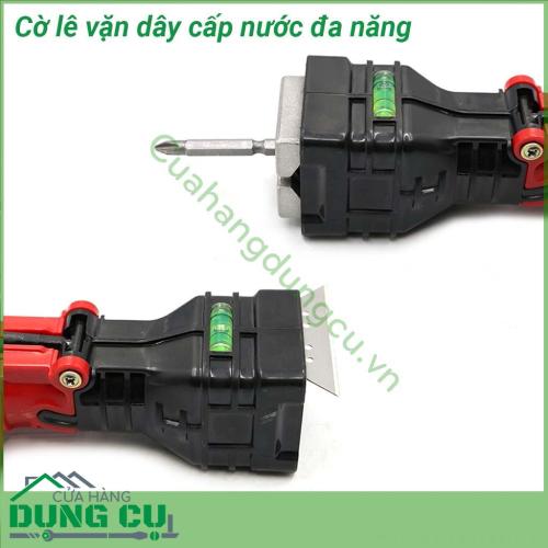 Cờ lê vặn dây cấp nước đa năng được làm từ nhựa tổng hợp và hợp kim kẽm để không gỉ trong khi sử dụng sửa chữa nước Tuýp vặn có thiết kế thông minh giúp bạn vặn dây cấp nước kẻ cả vị trí khó Tích hợp sẵn nivo hạt thủy cân bằng Nhỏ gọn dễ dàng sử dụng