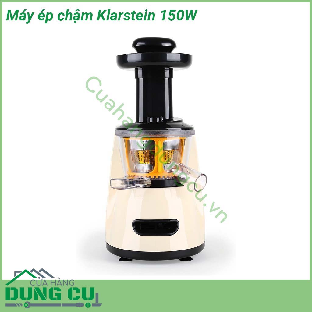 Máy ép chậm hoa quả Klarstein 150W sử dụng công nghệ ép chậm tân tiến nhất hiện nay với động cơ tốc độ chậm khoảng 70 vòng phút kết hợp với màng lọc bằng thép không gỉ sẽ cho chúng ta một sản phẩm nước ép hoàn hảo