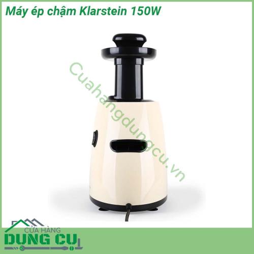 Máy ép chậm hoa quả Klarstein 150W sử dụng công nghệ ép chậm tân tiến nhất hiện nay với động cơ tốc độ chậm khoảng 70 vòng phút kết hợp với màng lọc bằng thép không gỉ sẽ cho chúng ta một sản phẩm nước ép hoàn hảo