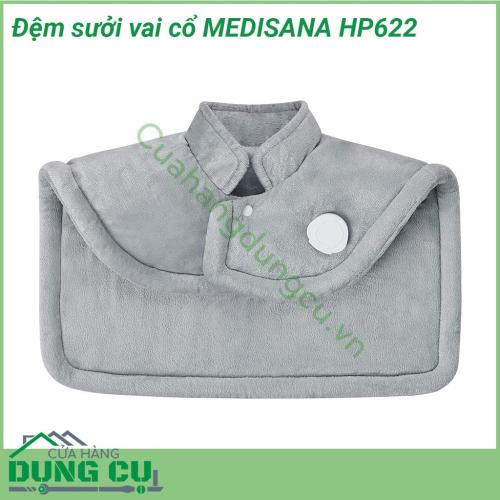 Đệm sưởi vai cổ MEDISANA HP622 với kiểu dáng tiện dụng nó mang lại sự ấm áp dễ chịu đặc biệt cho hai phần cơ thể là vai và cổ  Hệ thống dây nóng linh hoạt và hệ thống cảm biến cung cấp sự phân phối nhiệt dễ chịu giúp bạn có thể cảm nhận nhanh chóng