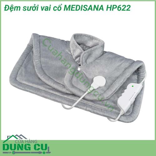 Đệm sưởi vai cổ MEDISANA HP622 với kiểu dáng tiện dụng nó mang lại sự ấm áp dễ chịu đặc biệt cho hai phần cơ thể là vai và cổ  Hệ thống dây nóng linh hoạt và hệ thống cảm biến cung cấp sự phân phối nhiệt dễ chịu giúp bạn có thể cảm nhận nhanh chóng