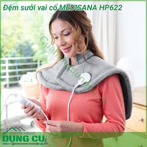 Đệm sưởi vai cổ MEDISANA HP622 với kiểu dáng tiện dụng nó mang lại sự ấm áp dễ chịu đặc biệt cho hai phần cơ thể là vai và cổ  Hệ thống dây nóng linh hoạt và hệ thống cảm biến cung cấp sự phân phối nhiệt dễ chịu giúp bạn có thể cảm nhận nhanh chóng