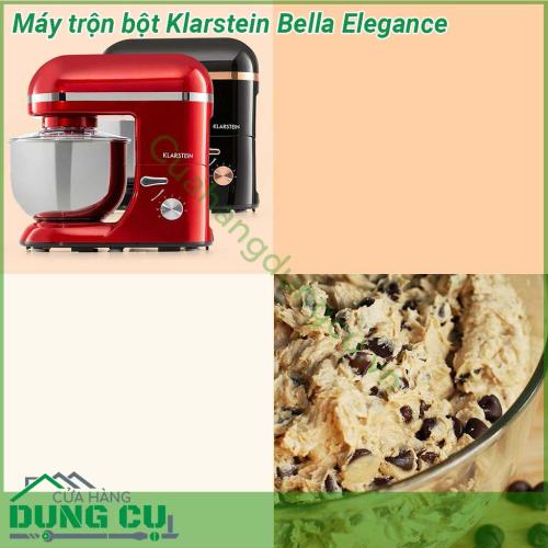 Máy trộn bột đa năng Klarstein Bella Elegance sản phẩm 3 trong 1 tích hợp nhiều tính năng vượt trội Máy được thiết kế chắc chắn dễ sử dụng sáng bóng độ bền cao dễ dàng vệ sinh giúp cho công việc đánh trứng trộn bột thoải mái nhanh chóng