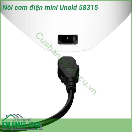 Nồi cơm điện mini UNOLD 58315 sử dụng chất liệu cao cấp với lòng nồi được làm từ hợp kim nhôm tráng men chống dính có độ bền cao Đảm bảo thực phẩm chín kỹ an toàn và dễ dàng chùi rửa  Vỏ nồi làm từ nhựa cao cấp giữ nhiệt lâu mà không gây nóng khi chạm vào