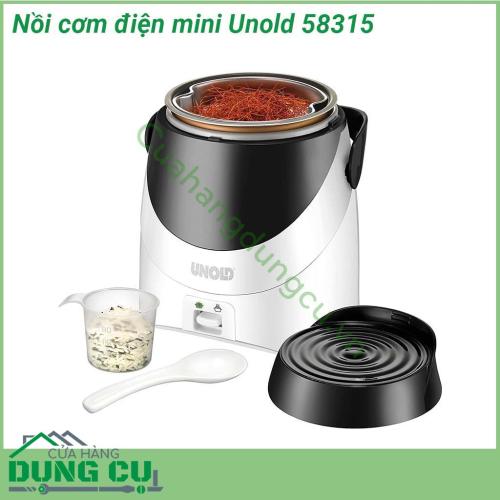 Nồi cơm điện mini UNOLD 58315 sử dụng chất liệu cao cấp với lòng nồi được làm từ hợp kim nhôm tráng men chống dính có độ bền cao Đảm bảo thực phẩm chín kỹ an toàn và dễ dàng chùi rửa  Vỏ nồi làm từ nhựa cao cấp giữ nhiệt lâu mà không gây nóng khi chạm vào