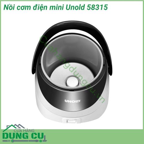 Nồi cơm điện mini UNOLD 58315 sử dụng chất liệu cao cấp với lòng nồi được làm từ hợp kim nhôm tráng men chống dính có độ bền cao Đảm bảo thực phẩm chín kỹ an toàn và dễ dàng chùi rửa  Vỏ nồi làm từ nhựa cao cấp giữ nhiệt lâu mà không gây nóng khi chạm vào