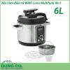 Nồi áp suất điện WMF LONO 8 trong 1 6L thiết kế hiện đại với chất liệu lòng nồi được làm từ hợp kim dày siêu bền phủ lớp chống dính cao cấp không PFOA giúp cho thức ăn không bám lại nồi không chứa chất gây ung thư thuận tiện vệ sinh và bảo quản