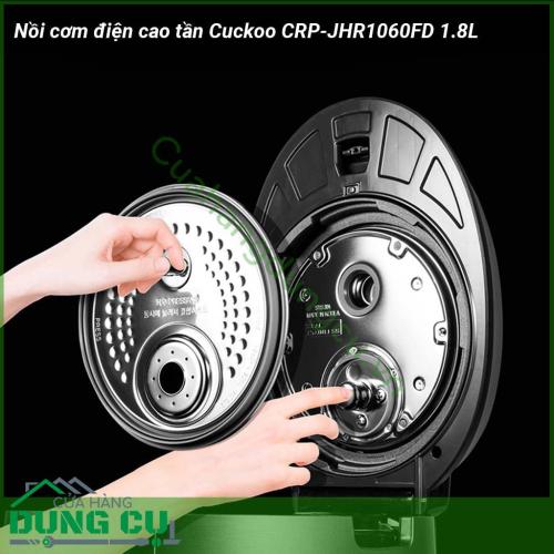 Nồi cơm điện cao tần Cuckoo CRP-JHR1060FD 1 8L với thiết kế cực kỳ sang trọng và đẳng cấp  với dung tích 1 8L phù hợp từ 2-6 người ăn Các chương trình nấu hoàn hảo nhất được tích hợp tạo ra chất lượng cơm chín kỹ dền cơm và hương vị thơm ngon hơn