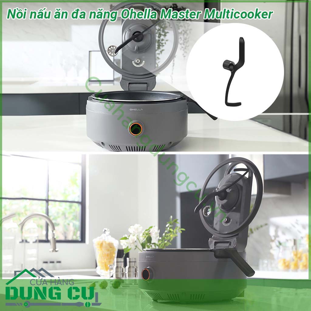 Nồi nấu ăn đa năng Ohella Master Multicooker thiết kế đẹp hiện đại và sang trọng đặt nồi chính giữa bàn ăn một không gian bếp hoàn toàn mới sáng tạo và đem lại nhiều cảm hứng cho các mẹ nội trợ