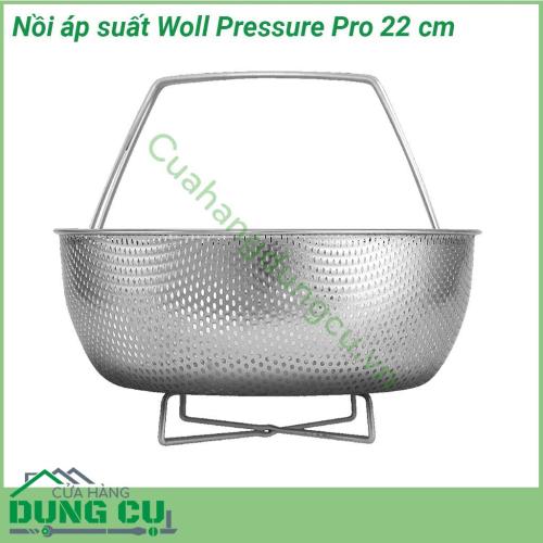 Nồi áp suất Woll Pressure Pro 22 cm nổi bật không chỉ bởi chất lượng cao mà còn bởi thiết kế tuyệt vời tính thiết thực và dễ sử dụng  Đường kính 22 cm Dung tích 6 lít phù hợp với mọi gia đình