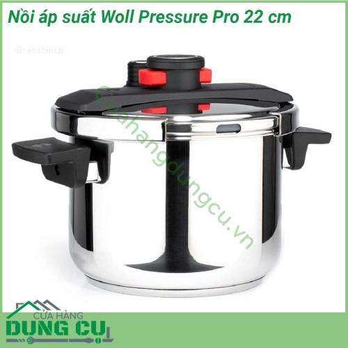 Nồi áp suất Woll Pressure Pro 22 cm nổi bật không chỉ bởi chất lượng cao mà còn bởi thiết kế tuyệt vời tính thiết thực và dễ sử dụng  Đường kính 22 cm Dung tích 6 lít phù hợp với mọi gia đình