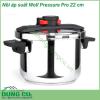 Nồi áp suất Woll Pressure Pro 22 cm nổi bật không chỉ bởi chất lượng cao mà còn bởi thiết kế tuyệt vời tính thiết thực và dễ sử dụng  Đường kính 22 cm Dung tích 6 lít phù hợp với mọi gia đình