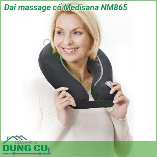 Đai massage cổ Medisana NM865 thiết kế kiểu dáng đơn giản gọn nhẹ  Với 2 chế độ massage kết hợp nhiệt hồng ngoại xoa bóp tác động lên các huyệt đạo da thịt gân khớp nhằm làm giảm đi nhanh chóng những cơn đau nhức của cơ thể