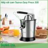 Máy vắt cam Taurus Easy Press 300 kiểu dáng nhỏ gọn chất liệu inox cao cấp rất bền an toàn cho sức khỏe của người dùng Chân đế chống trượt  Tốc độ vòng quay nhanh giúp vắt các tép cam cực nhuyễn vòi dẫn nước ép tiện lợi động cơ hoạt động êm ái