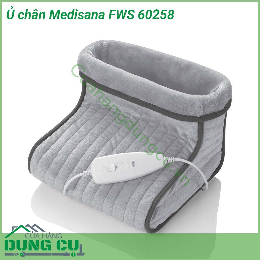 Ủ chân làm ấm Medisana FWS 60258 với thiết kế tiện lợi chất liệu cao cấp mềm mại là sản phẩm làm ấm độc đáo giúp làm ấm cơ thể bạn nhanh chóng với nguồn hơi ấm xuất phát từ đôi chân