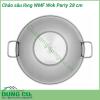 Chảo sâu lòng WMF Wok Party 28 cm được sử dụng chất liệu thép ko gỉ 18 10 ko bị ăn mòn và an toàn sức khỏe của người sử dụng  Nắp của chảo được làm bằng thủy tinh trong suốt dễ dàng quan sát khi nấu  Tay cầm cách nhiệt thuận tiện và an toàn cho người dùng