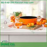 Bộ 4 nồi Silit Passion màu cam