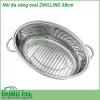 Nồi đa năng hấp lẩu oval ZWILLING 38cm chất liệu thép không gỉ 18 10 chống xước vệ sinh dễ dàng Bề mặt có độ bóng cao long lanh bóng như gương sáng choang cả căn bếp