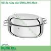 Nồi đa năng hấp lẩu oval ZWILLING 38cm chất liệu thép không gỉ 18 10 chống xước vệ sinh dễ dàng Bề mặt có độ bóng cao long lanh bóng như gương sáng choang cả căn bếp