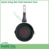 Quánh chống dính Tefal Ultimate 16cm thiết kế nhỏ gọn quánh Tefal 16cm lòng chảo chống dính cao cấp tay cầm thoải mái chống nóng Dung tích 1 5L rất thích hợp để quấy bột chiên rán ngập dầu đều tiện mà ko lo bị bắn